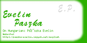 evelin paszka business card